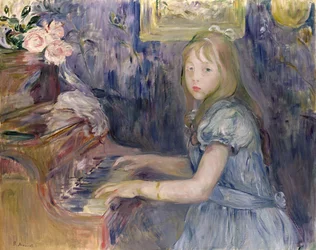 Lucie Leon aan de piano, 1892